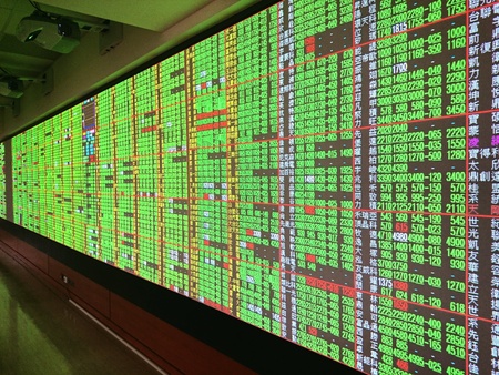 Taiwanese stock market bulletin boardの素材