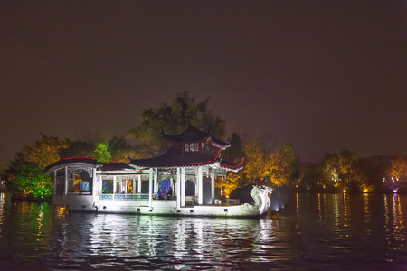 Guilin City, Taipei,  March, 23th, 2014, night sight sencery of Two River and Four Lakes. It is a popular tour spot of Guilin Cityのeditorial素材