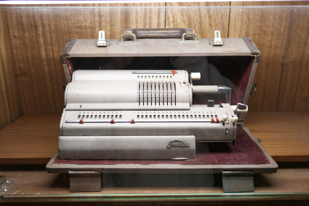 Taipei , Taiwan, March, 13th,2016,Taiwan Land Bank's older vault museum exhibitionのeditorial素材