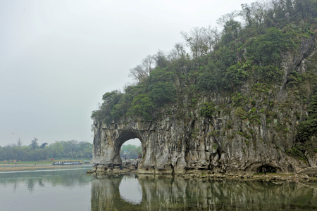guilin , Guangxi, China , March,26,2014, Elephant Trunk Hill ,famous tourism spot of Guilin , Chinaのeditorial素材