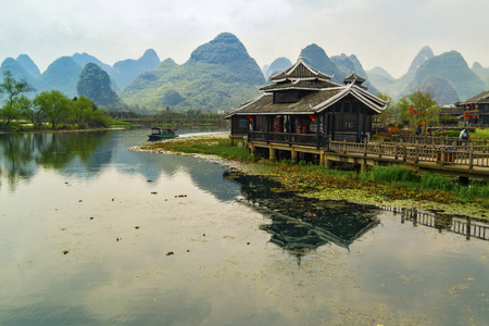 Guilin ,China, March,24th,2014,  the Fairyland Park , famous tourism scenic area, Yangshuo Town, Guilin  ,Chinaのeditorial素材