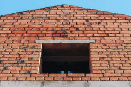 Building a house out of blocks, the initial levelの写真素材