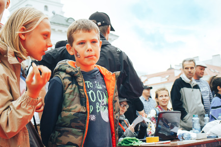 MINSK, BELARUS.JULY 29 2017 Competitions in rock-climbingのeditorial素材