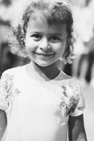 MINSK, BELARUS.August 5, 2017. Girl in the street outside on the streetのeditorial素材