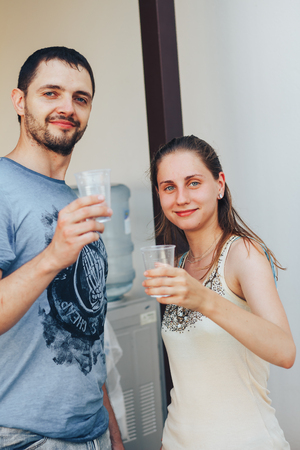 MINSK, BELARUS.August 12, 2017 Couples dancing outdoors on the streetのeditorial素材