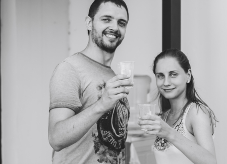 MINSK, BELARUS.August 12, 2017 Couples dancing outdoors on the street