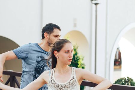 MINSK, BELARUS.August 12, 2017 Couples dancing outdoors on the streetのeditorial素材