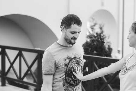 MINSK, BELARUS.August 12, 2017 Couples dancing outdoors on the streetのeditorial素材