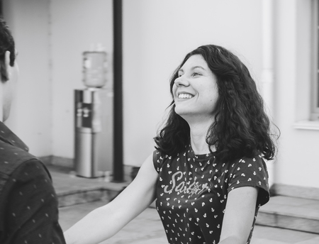 MINSK, BELARUS.August 12, 2017 Couples dancing outdoors on the streetのeditorial素材