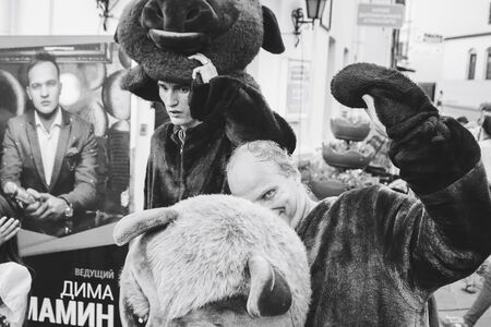 MINSK, BELARUS.August 19 2017 Animator on the streetのeditorial素材