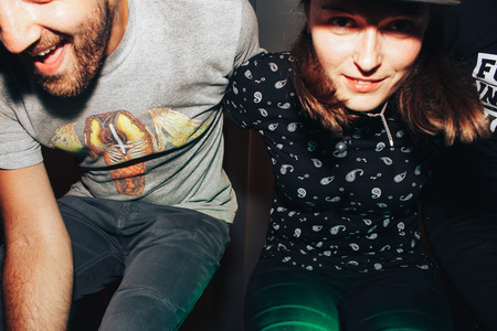 MINSK, BELARUS.September 9, 2017. A group of people dancing at a street concertのeditorial素材