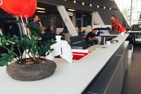 MINSK, BELARUS.August 26, 2017 Test drive audi Autocentrum audi Minskのeditorial素材