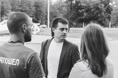 MINSK, BELARUS.August 26, 2017 Test drive audi Autocentrum audi Minskのeditorial素材