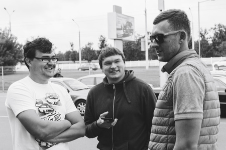 MINSK, BELARUS.August 26, 2017 Test drive audi Autocentrum audi Minskのeditorial素材