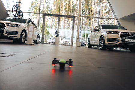MINSK, BELARUS.August 26 2017 Test drive audi Quadrocopterのeditorial素材