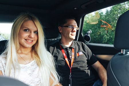 MINSK, BELARUS.August 26, 2017. Test drive audi.