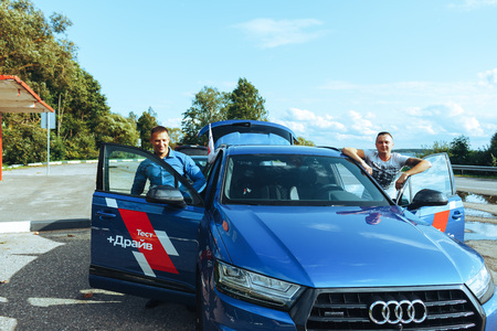 MINSK, BELARUS.August 26, 2017. Test drive audi.