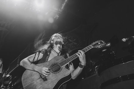 MINSK, BELARUS.September 1  2017 The man plays the drumsのeditorial素材