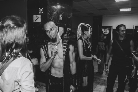 MINSK, BELARUS.September 1 , 2017. The guy with the girl talkingのeditorial素材