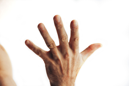 Man hand sign Isolated on white background