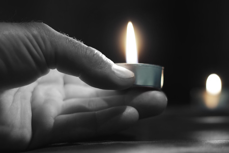 Memorial Day International Holocaust Remembrance Day People carry lit candles, never forgetの写真素材