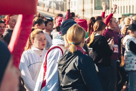 March 8, 2019 Minsk Belarus Race in honor of the Womens Day holiday on March 8のeditorial素材