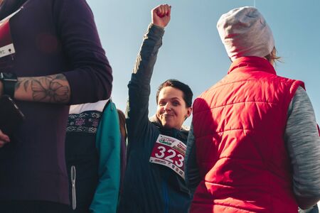 March 8, 2019 Minsk Belarus Race in honor of the Womens Day holiday on March 8のeditorial素材