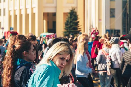 March 8, 2019 Minsk Belarus Race in honor of the Womens Day holiday on March 8のeditorial素材