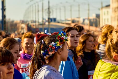 March 8, 2019 Minsk Belarus Race in honor of the Womens Day holiday on March 8のeditorial素材