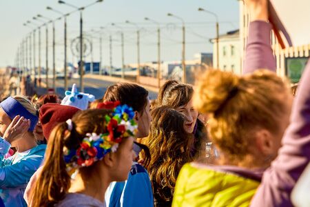 March 8, 2019 Minsk Belarus Race in honor of the Womens Day holiday on March 8のeditorial素材