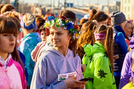 March 8, 2019 Minsk Belarus Race in honor of the Womens Day holiday on March 8