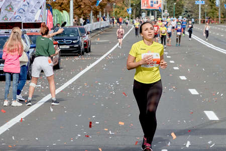 Half Marathon Minsk 2019 Running in the cityのeditorial素材