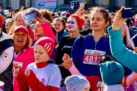 March 8, 2019 Minsk Belarus Race in honor of the Womens Day holiday on March 8のeditorial素材