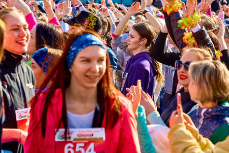 March 8, 2019 Minsk Belarus Race in honor of the Womens Day holiday on March 8のeditorial素材