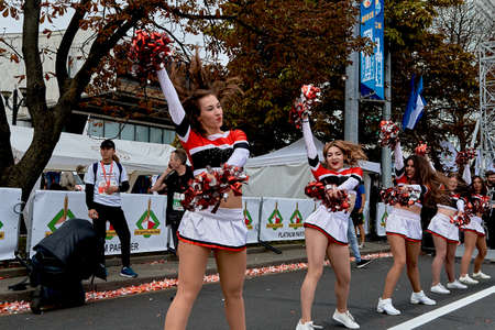 Half Marathon Minsk 2019 Running in the cityのeditorial素材