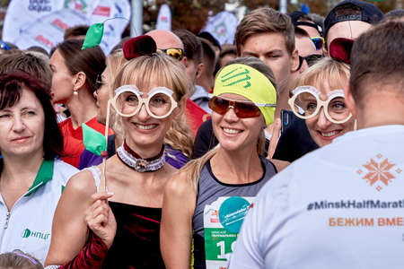 Half Marathon Minsk 2019 Running in the cityのeditorial素材