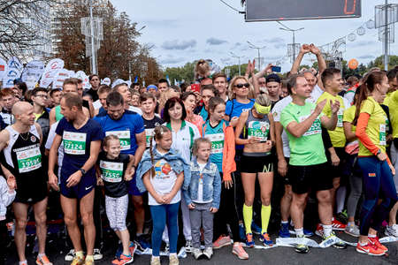 Half Marathon Minsk 2019 Running in the cityのeditorial素材