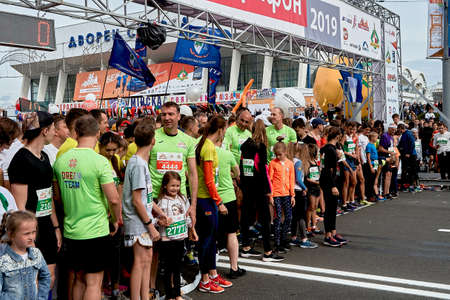 Half Marathon Minsk 2019 Running in the cityのeditorial素材