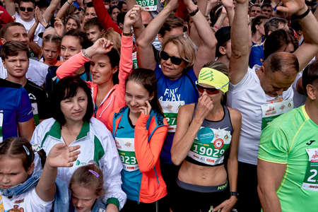 Half Marathon Minsk 2019 Running in the cityのeditorial素材