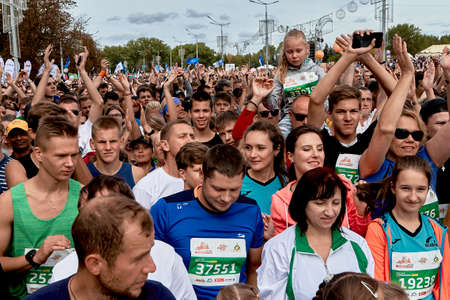 Half Marathon Minsk 2019 Running in the cityのeditorial素材