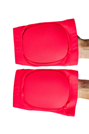 Knee protectors for leg protection in gymnasticsの写真素材