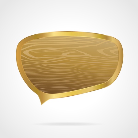 Golden speech bubbleのイラスト素材