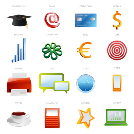 Set of business iconのイラスト素材