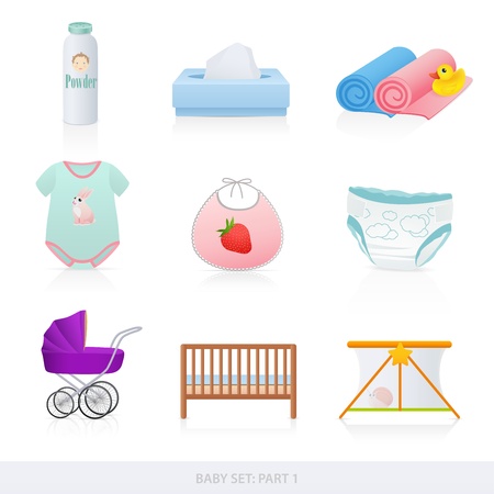 Baby iconsのイラスト素材