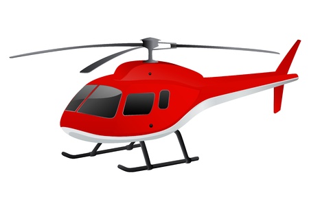 Red helicopter. Vector illustrationのイラスト素材