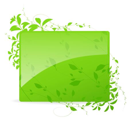 Nature concept. Vector illustration of green banner with plantsのイラスト素材