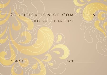 Certificate of completion template. Vectorのイラスト素材