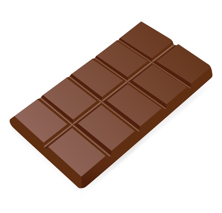 Bar of chocolate. Vector illustration on white backgroundのイラスト素材