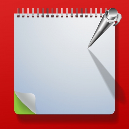 Notebook with a pen. Vector illustrationのイラスト素材
