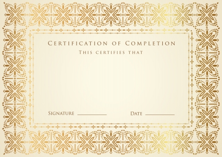Certificate of completion template. Vectorのイラスト素材
